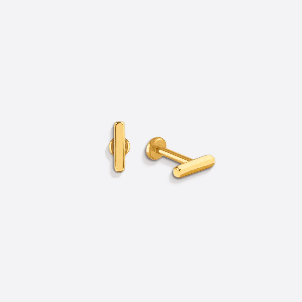 Little Bar Sleeper Flatback Earrings | 16g sold by Mint & Lilly product image thumbnail 4