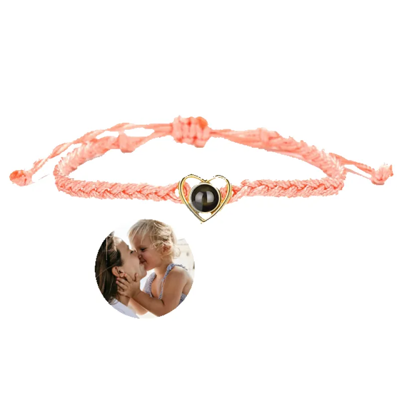 Heart Adjustable Photo Bracelet made by Mint & Lilly