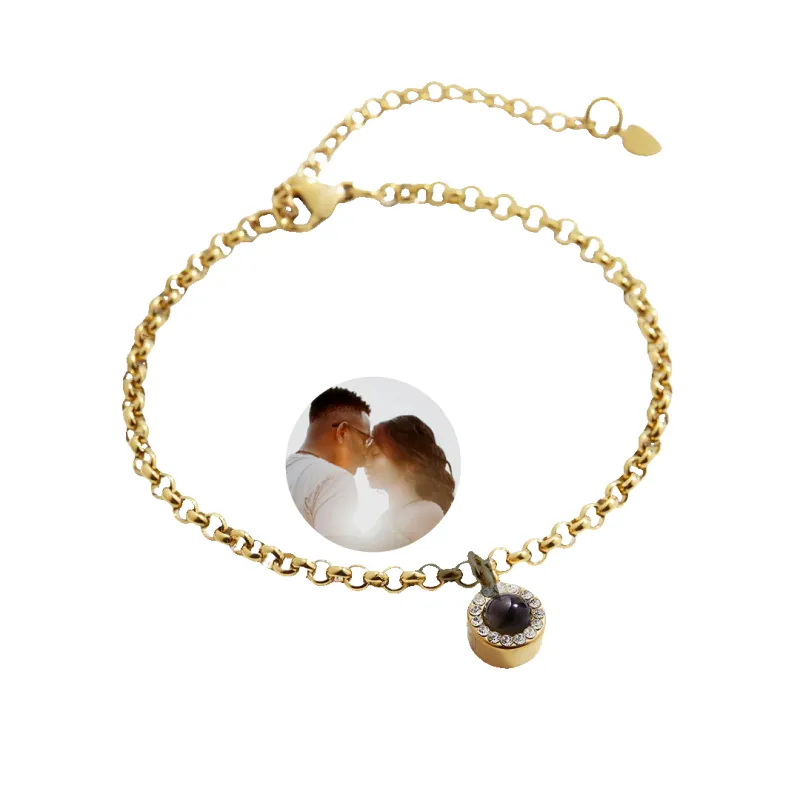 Petite Halo Photo Bracelet made by Mint & Lilly