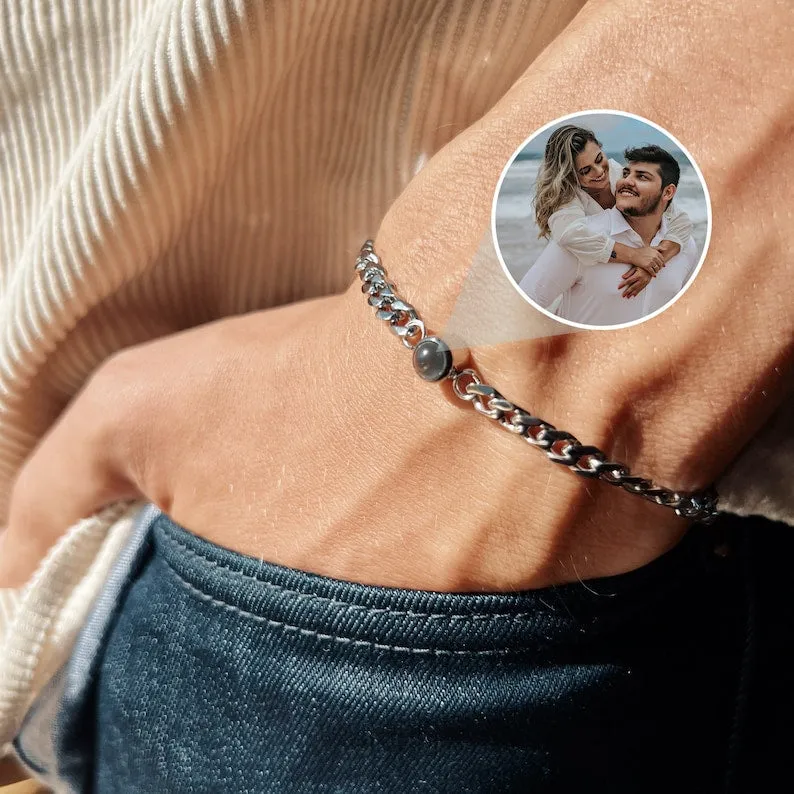 Cuban Chain Photo Bracelet sold by Mint & Lilly product image thumbnail 3