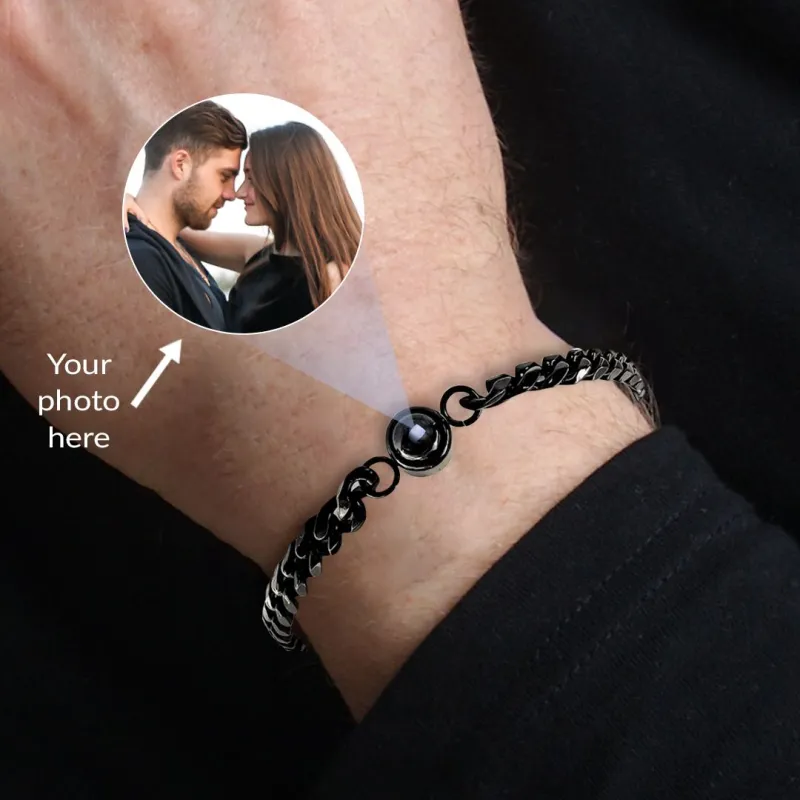 Cuban Chain Photo Bracelet sold by Mint & Lilly