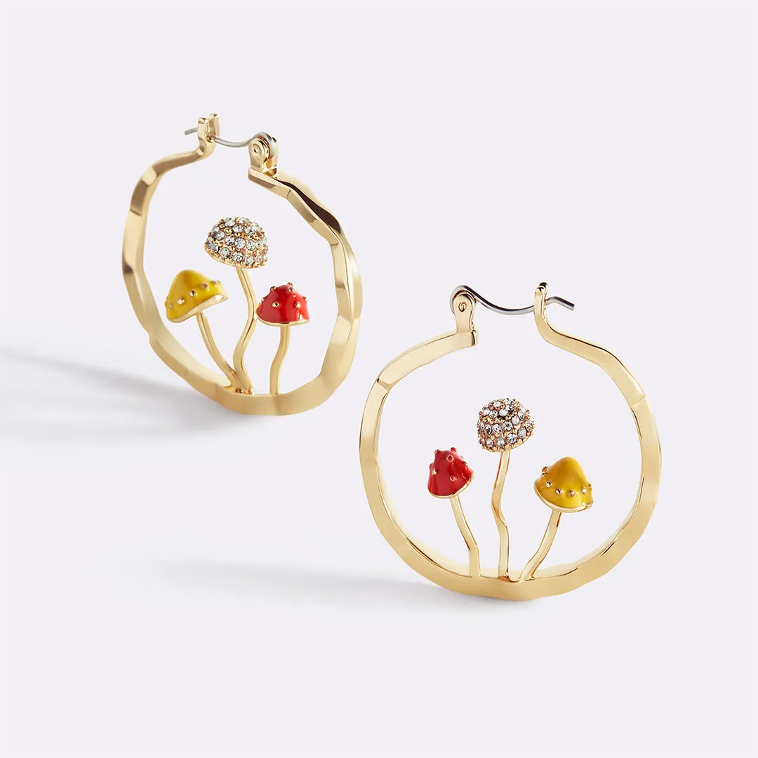 Boho Mushroom Hoop Earrings sold by Mint & Lilly product image thumbnail 2
