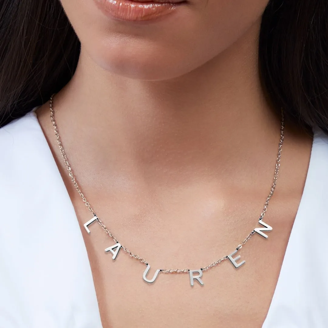 Custom Letter Name Necklace sold by Mint & Lilly product image thumbnail 5