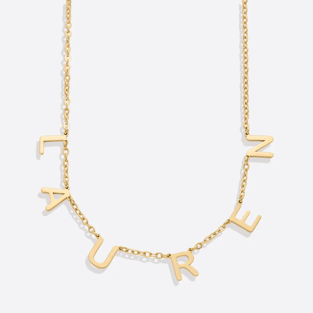 Custom Letter Name Necklace sold by Mint & Lilly product image thumbnail 2