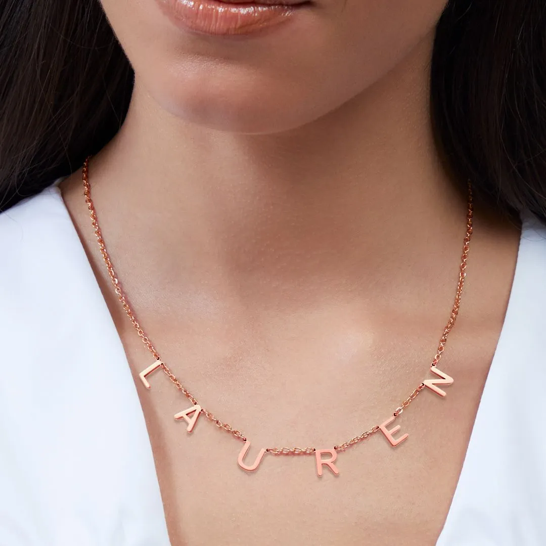 Custom Letter Name Necklace sold by Mint & Lilly product image thumbnail 4