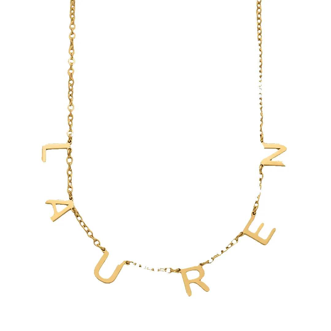 Custom Letter Name Necklace sold by Mint & Lilly