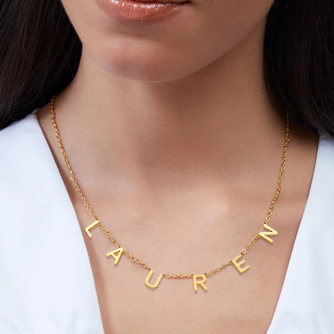 Custom Letter Name Necklace sold by Mint & Lilly product image thumbnail 3