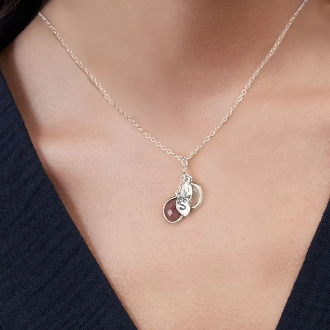Family Birthstone Cluster Necklace sold by Mint & Lilly product image thumbnail 3