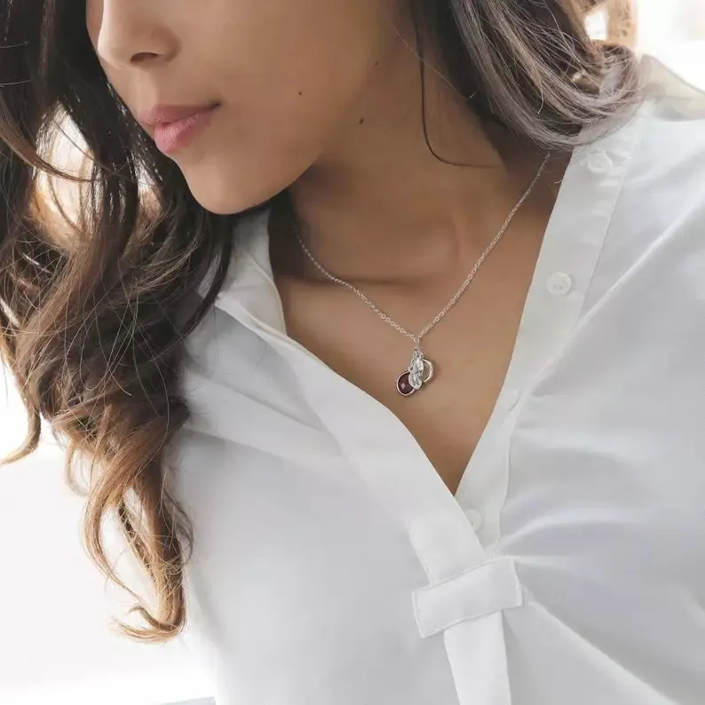 Family Birthstone Cluster Necklace sold by Mint & Lilly product image thumbnail 5