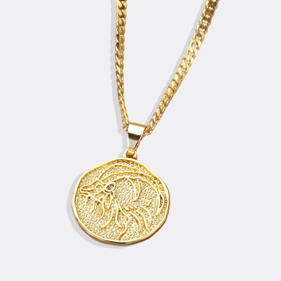 Astrological Sign Coin Pendant Necklace sold by Mint & Lilly product image thumbnail 5