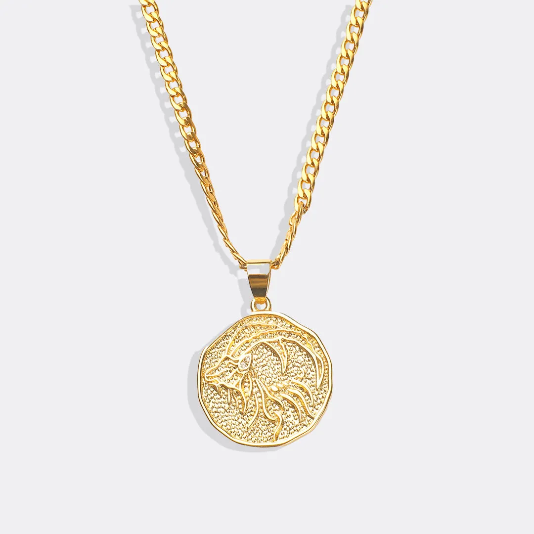 Astrological Sign Coin Pendant Necklace sold by Mint & Lilly product image thumbnail 4