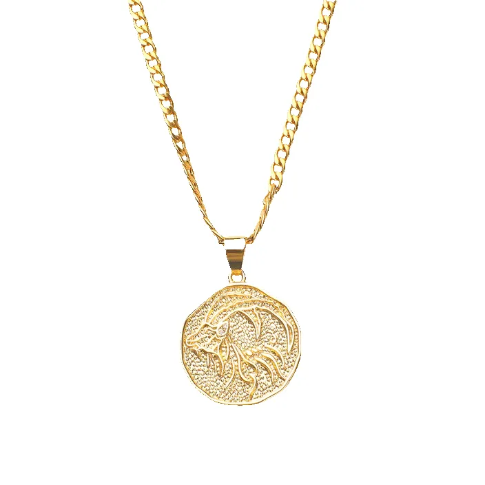 Astrological Sign Coin Pendant Necklace sold by Mint & Lilly