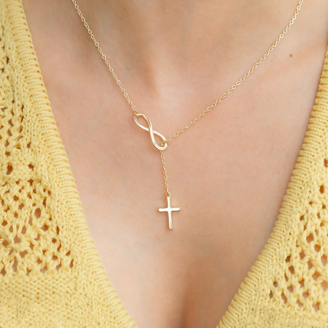 Infinity Cross Pendant Necklace sold by Mint & Lilly product image thumbnail 3