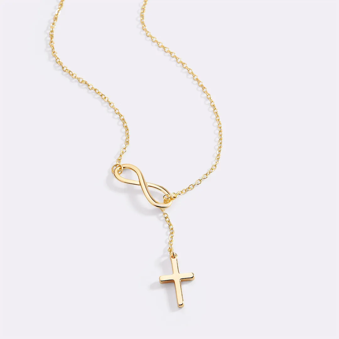 Infinity Cross Pendant Necklace sold by Mint & Lilly product image thumbnail 2