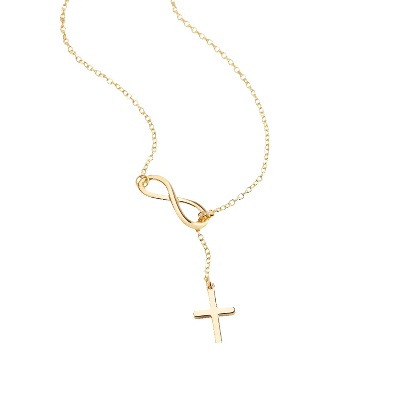 Infinity Cross Pendant Necklace made by Mint & Lilly