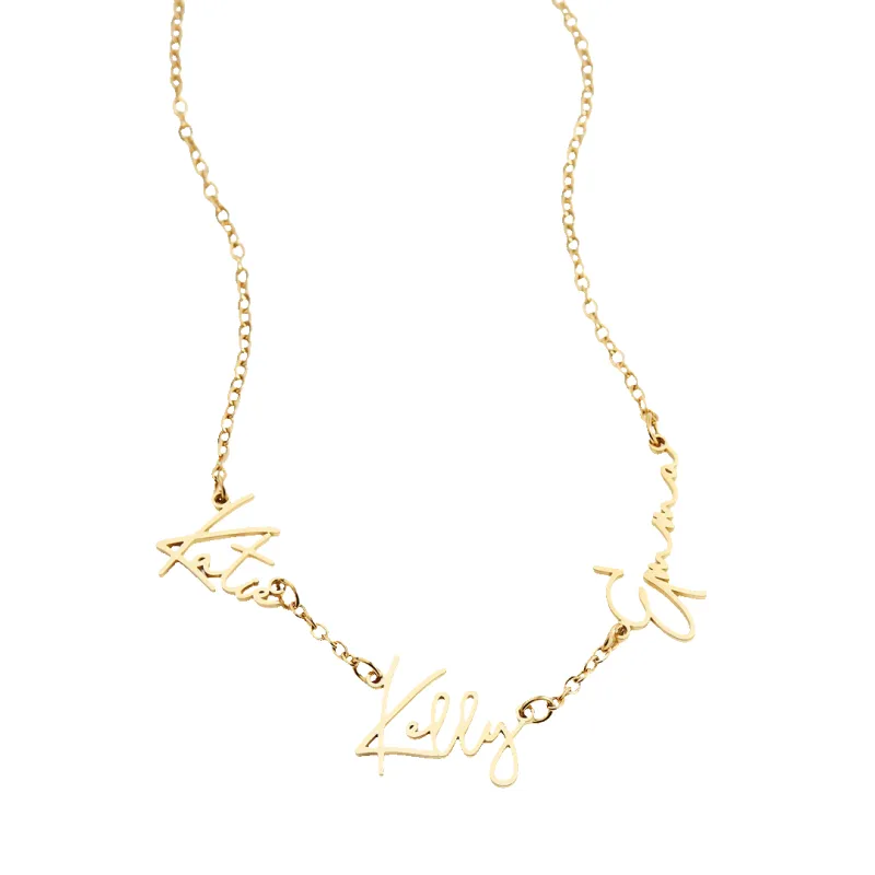 Monroe Triple Name Necklace sold by Mint & Lilly