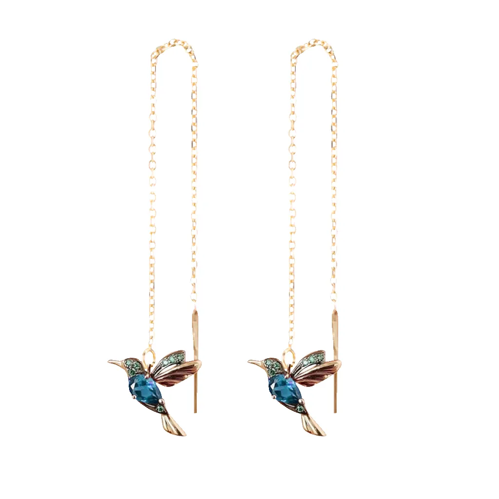 Hummingbird Drop Earrings sold by Mint & Lilly product image thumbnail 5