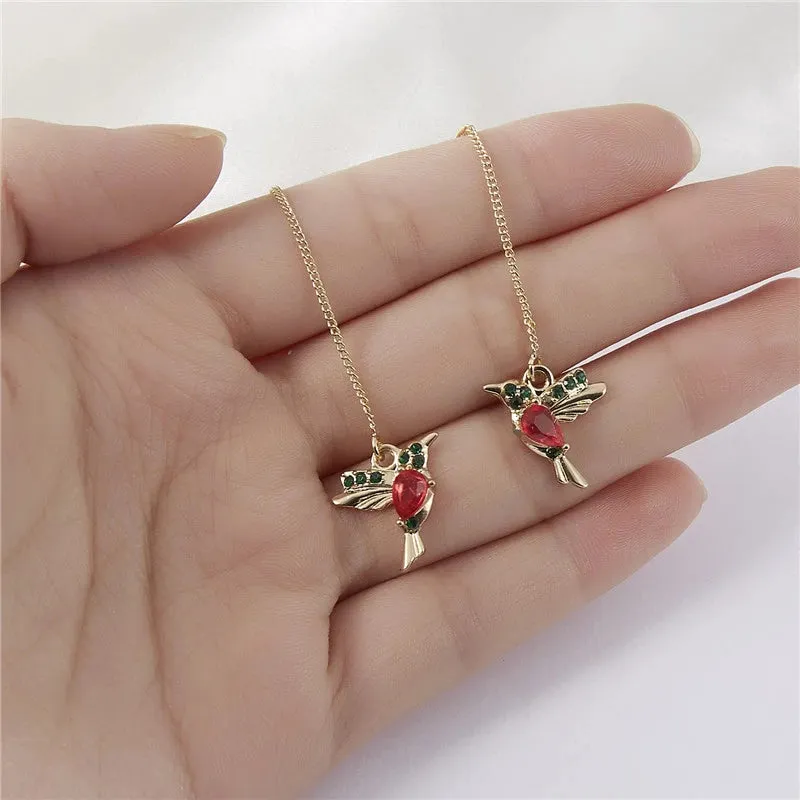 Hummingbird Drop Earrings sold by Mint & Lilly product image thumbnail 4