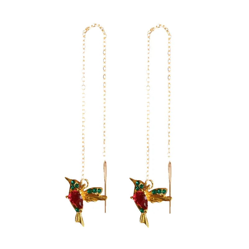 Hummingbird Drop Earrings sold by Mint & Lilly