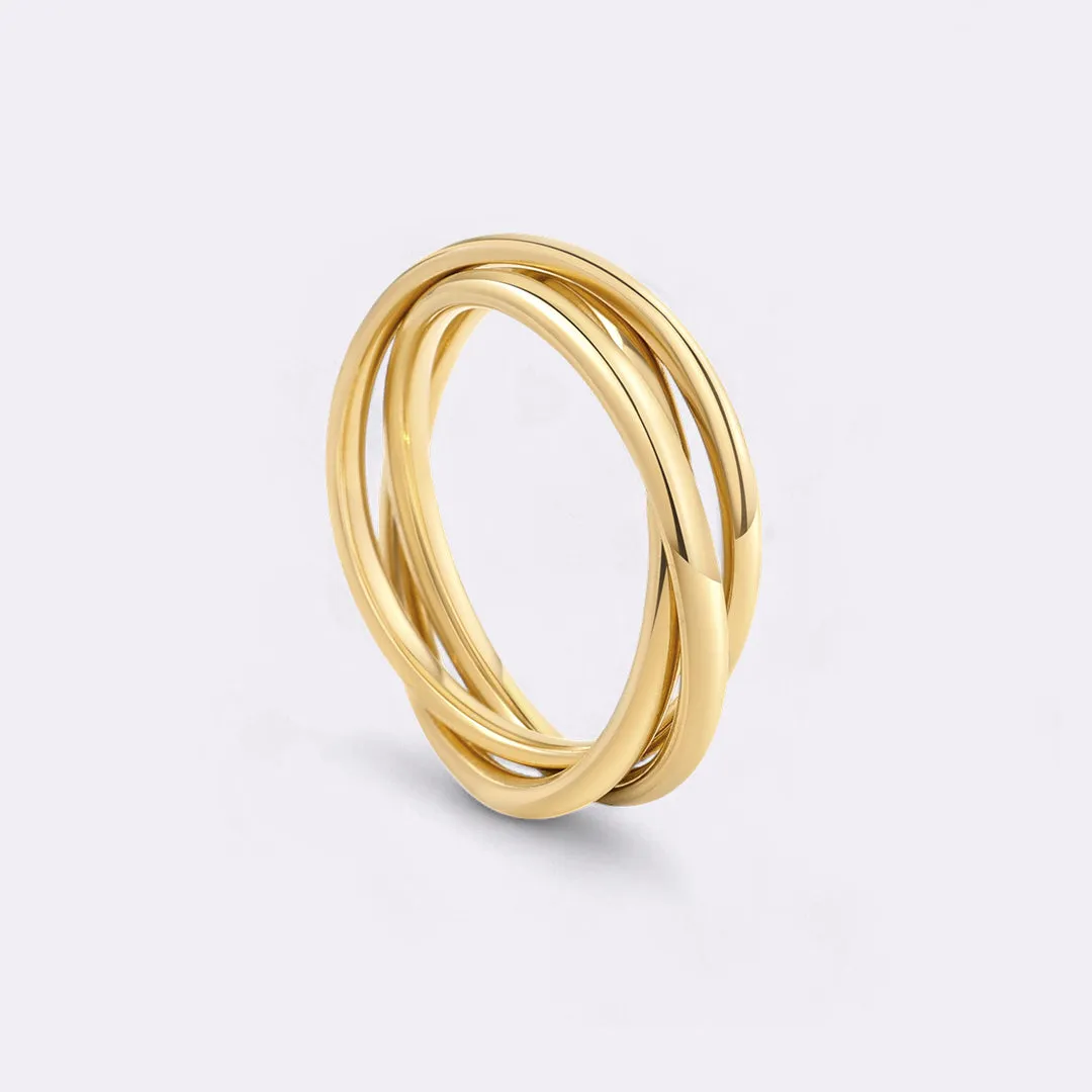Dainty Interlocking Fidget Ring sold by Mint & Lilly product image thumbnail 2