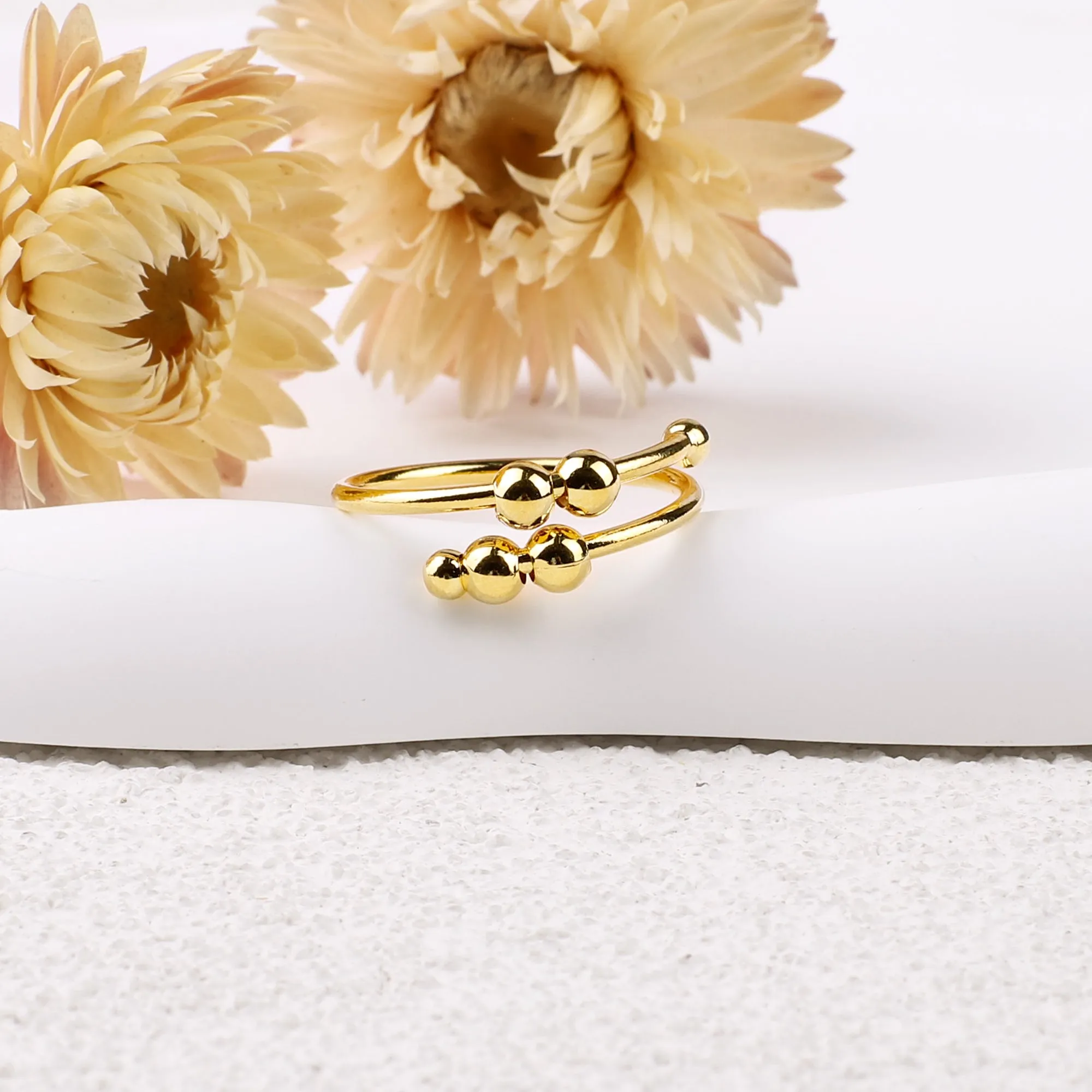 Adjustable Beaded Fidget Ring sold by Mint & Lilly product image thumbnail 4