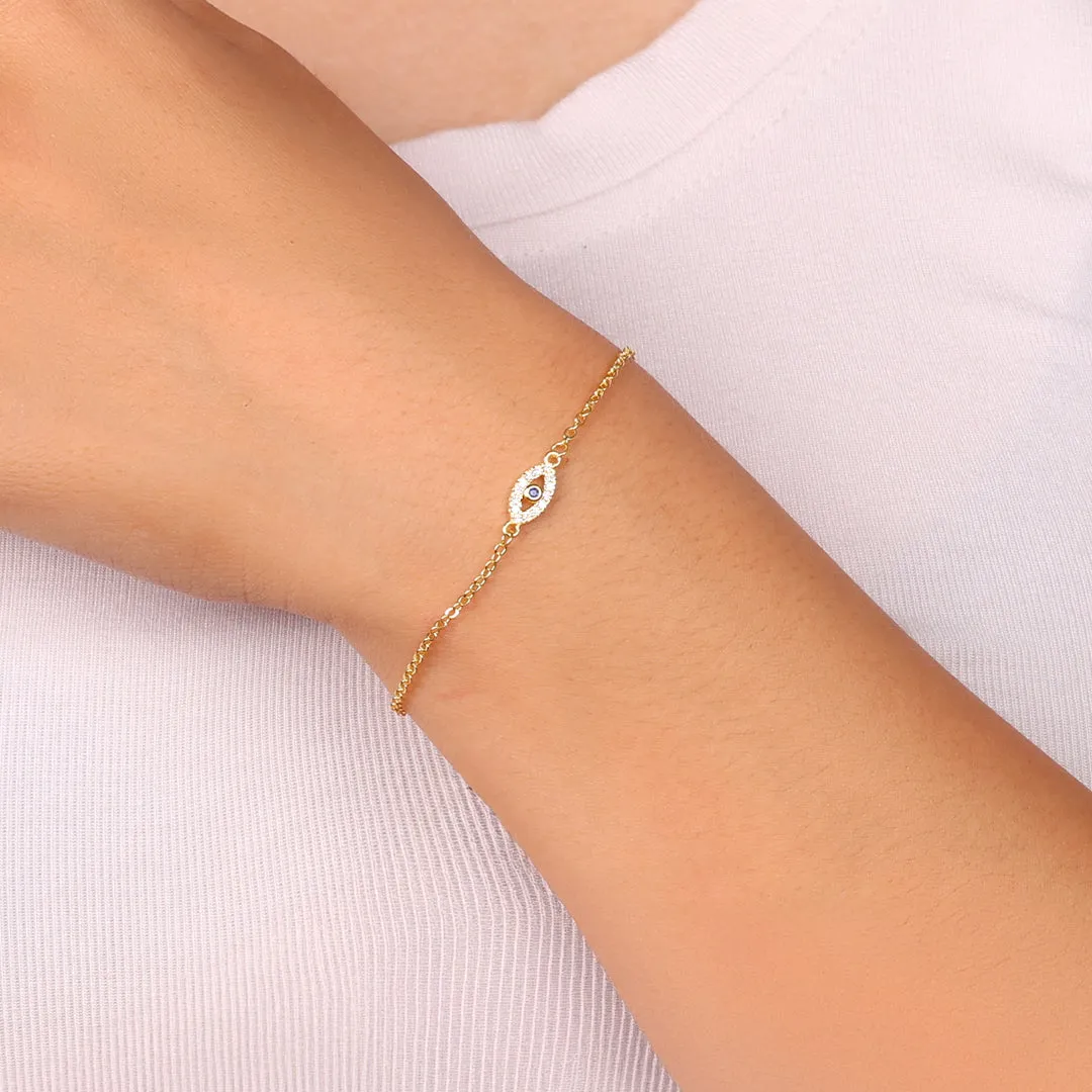 Dainty Evil Eye Charm Bracelet sold by Mint & Lilly product image thumbnail 3