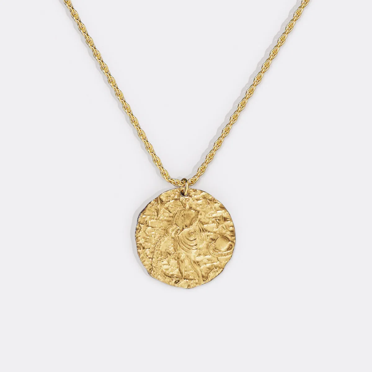 Hammered Gold Zodiac Pendant Necklace sold by Mint & Lilly product image thumbnail 5