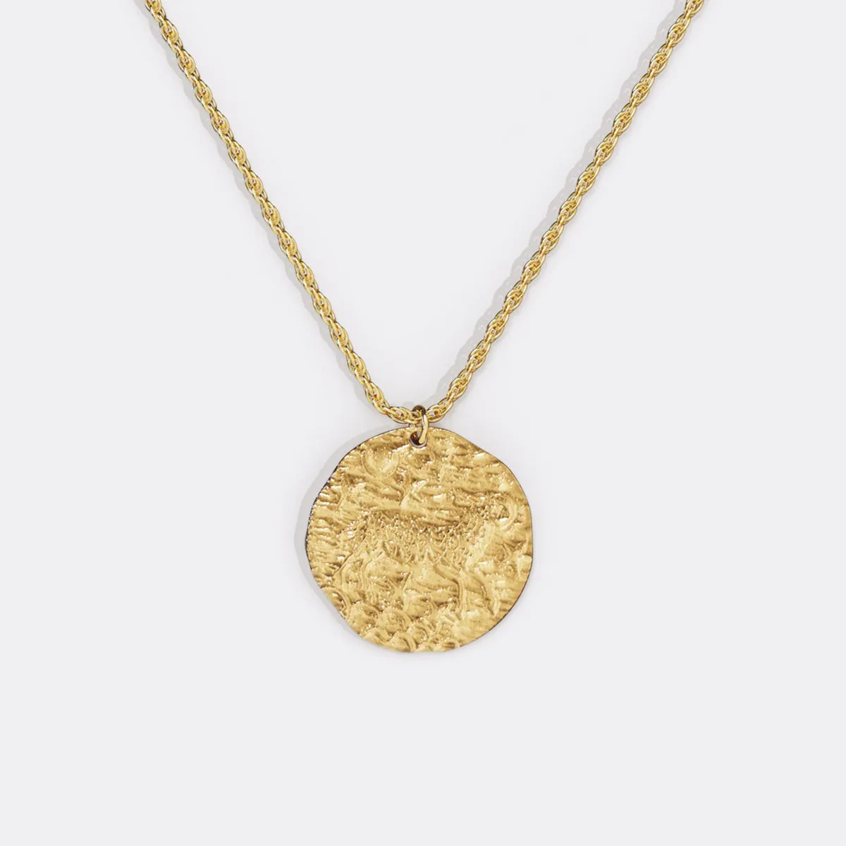 Hammered Gold Zodiac Pendant Necklace sold by Mint & Lilly product image thumbnail 2