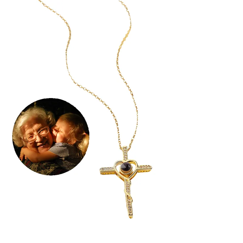 Heart and Cross Photo Necklace sold by Mint & Lilly