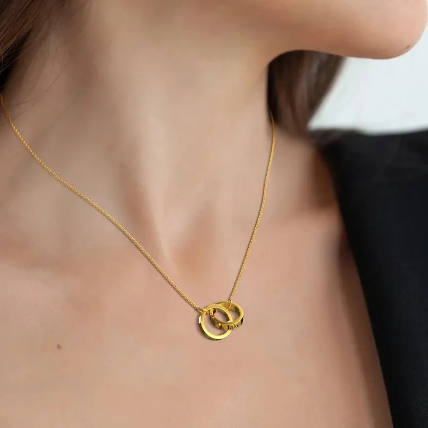 Double Name Ring Necklace sold by Mint & Lilly product image thumbnail 3