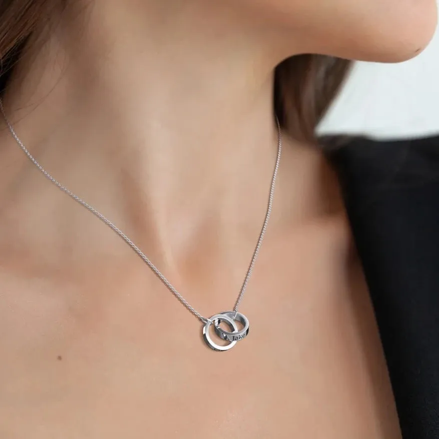 Double Name Ring Necklace sold by Mint & Lilly product image thumbnail 5