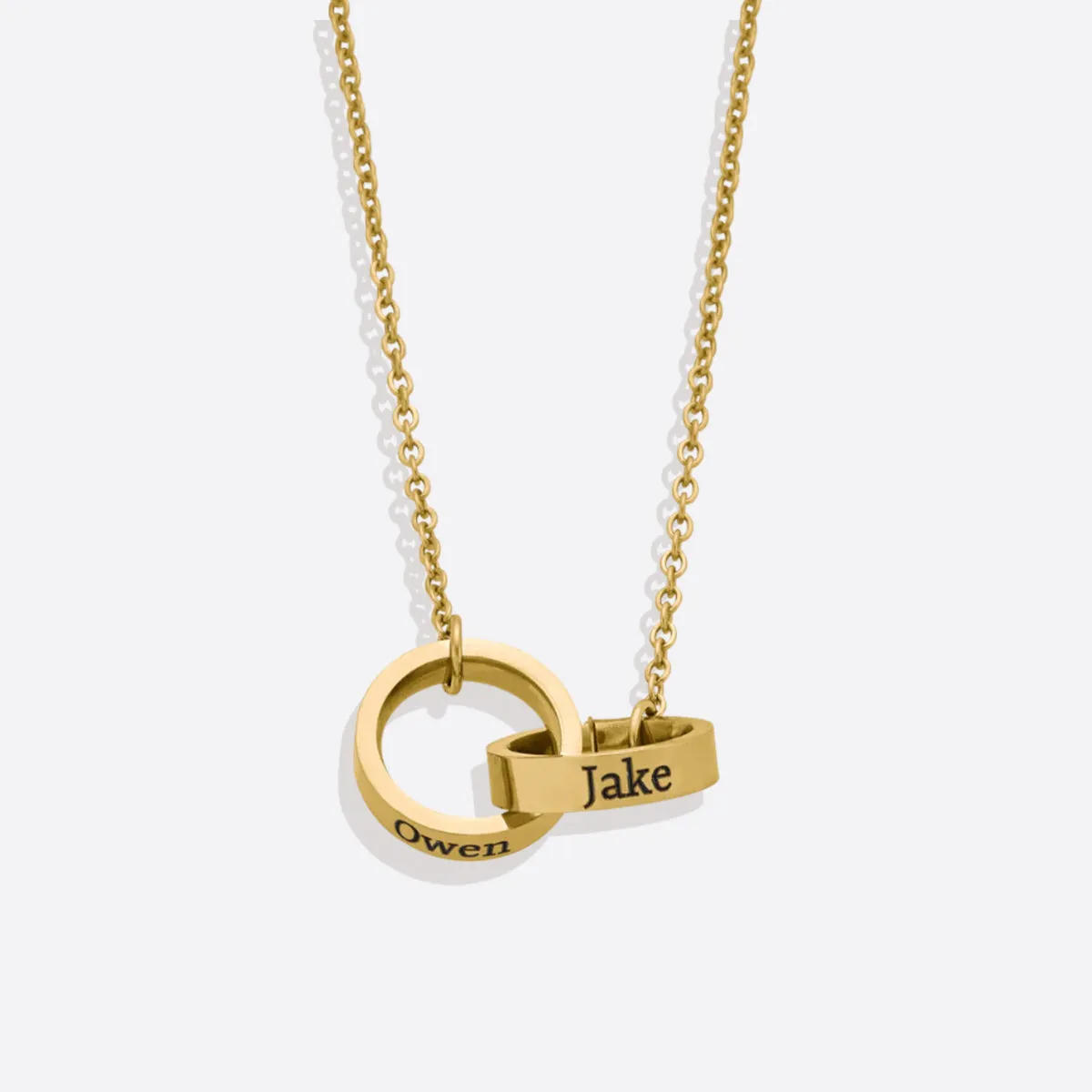 Double Name Ring Necklace sold by Mint & Lilly product image thumbnail 2