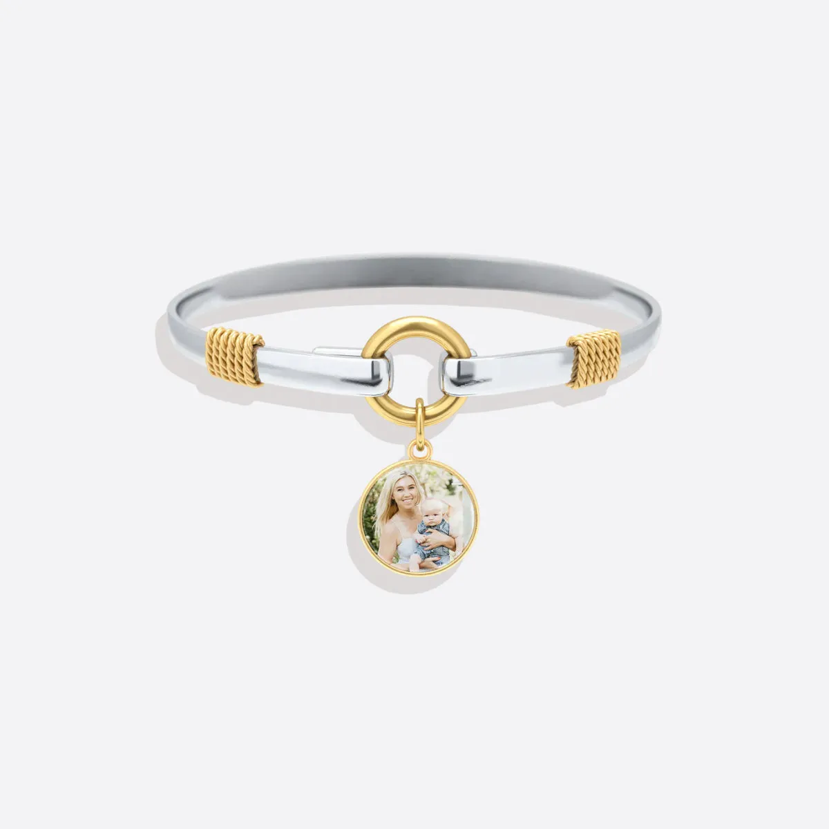 Personalized Photo Two-Tone Charm Bracelet sold by Mint & Lilly product image thumbnail 2