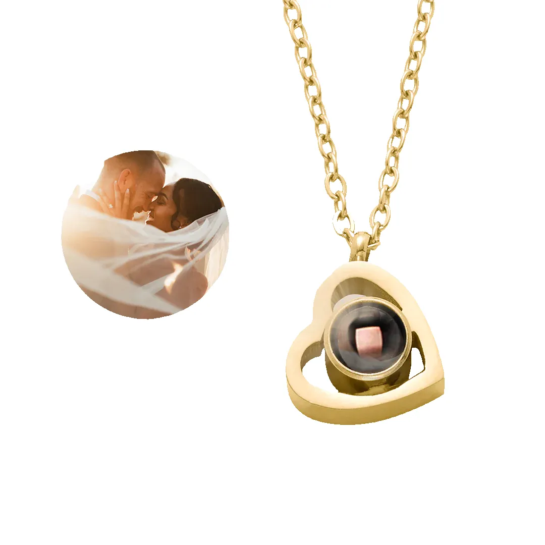 Personalized Heart Photo Necklace sold by Mint & Lilly product image thumbnail 5