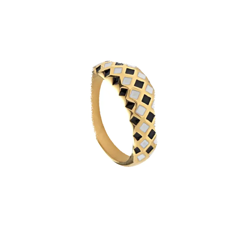 Checkerboard Ring made by Mint & Lilly