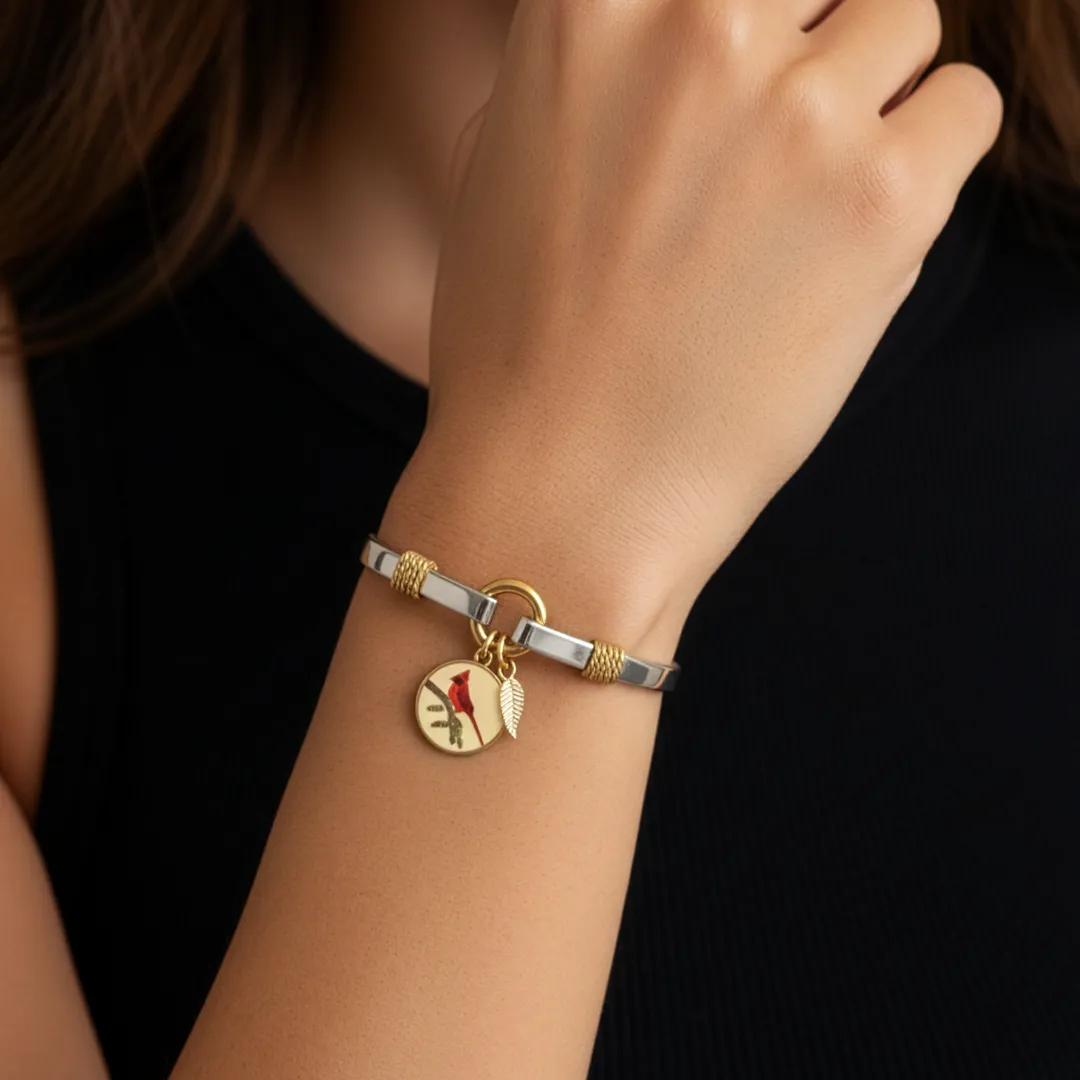 Cardinal - Two-Tone Custom Charm Bracelet sold by Mint & Lilly product image thumbnail 3