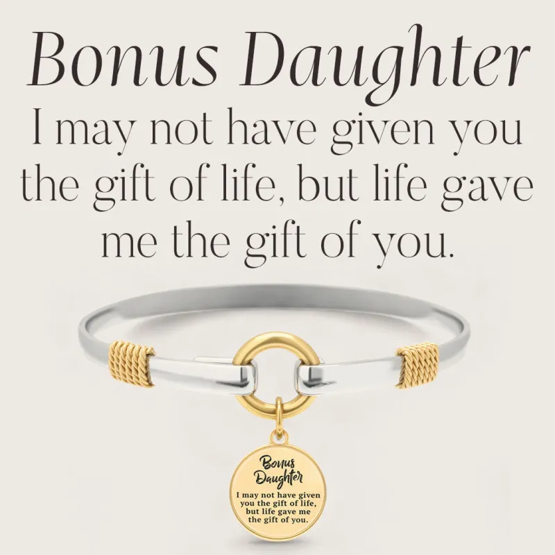 Bonus Daughter - Two-Tone Custom Charm Bracelet sold by Mint & Lilly
