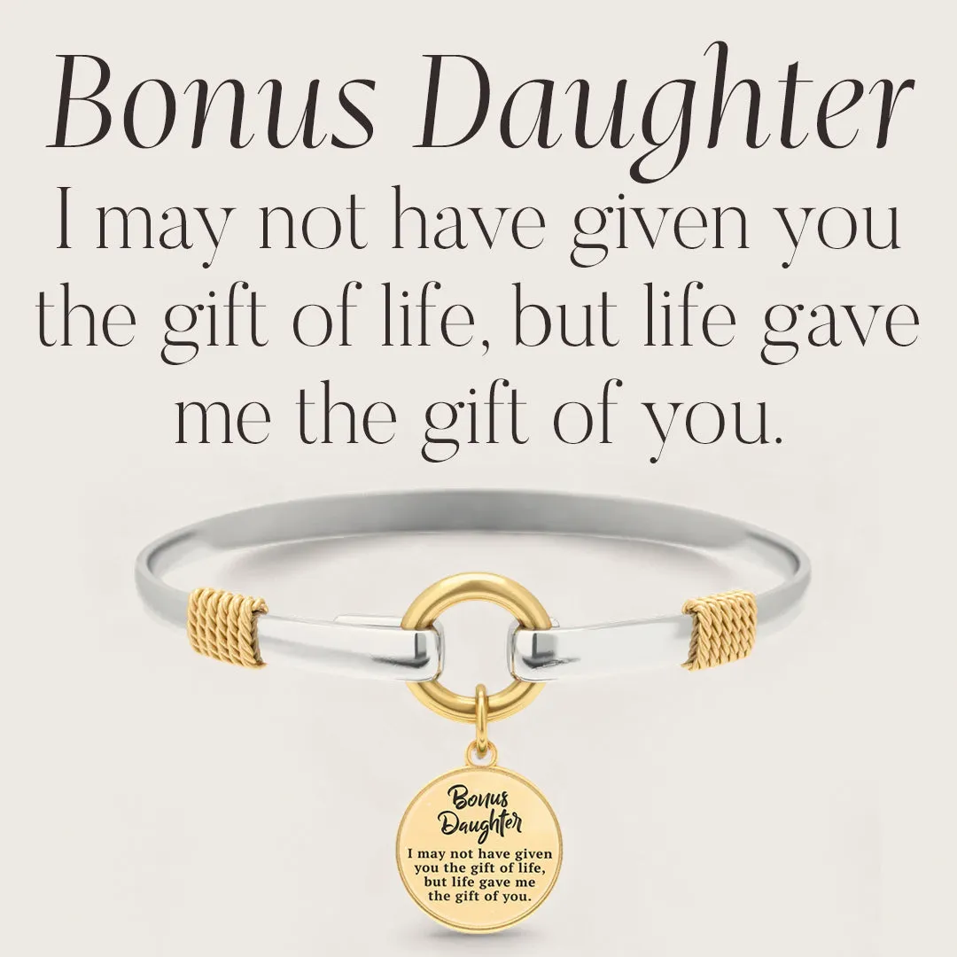 Bonus Daughter - Two-Tone Custom Charm Bracelet sold by Mint & Lilly