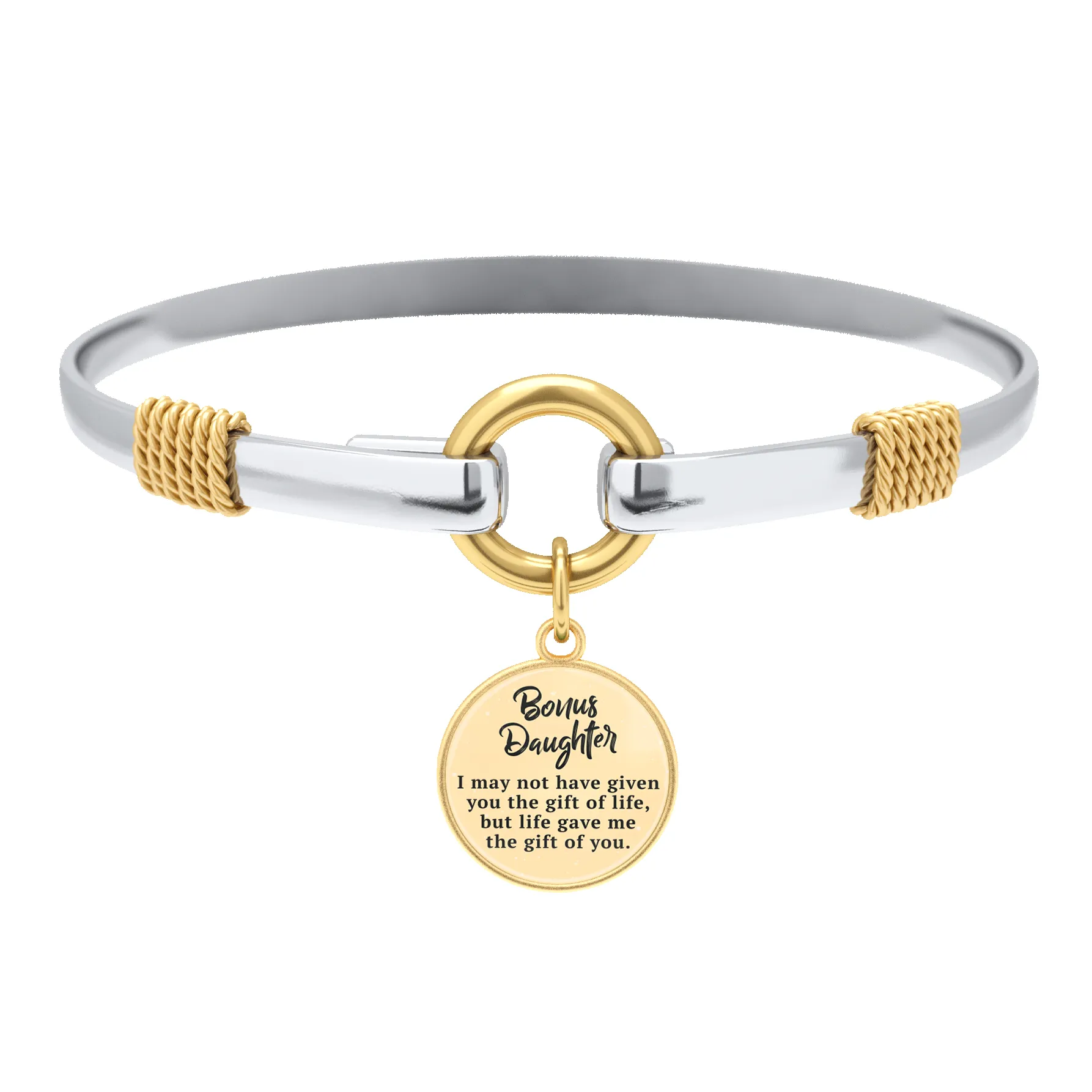 Bonus Daughter - Two-Tone Custom Charm Bracelet sold by Mint & Lilly product image thumbnail 2