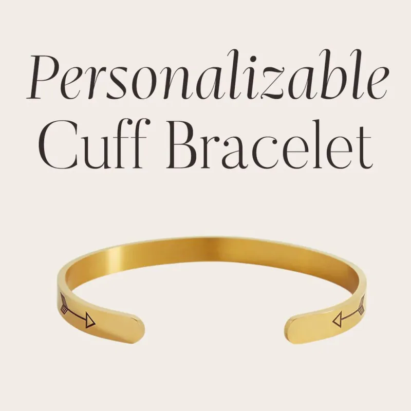 Customize Your Personalizable Cuff Bracelet sold by Mint & Lilly