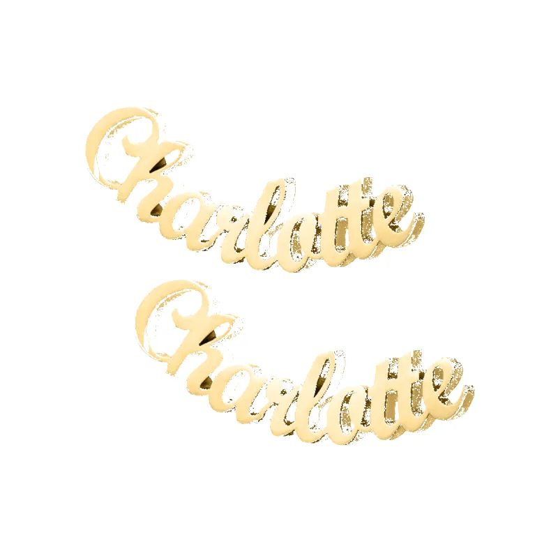 Custom Name Earrings made by Mint & Lilly
