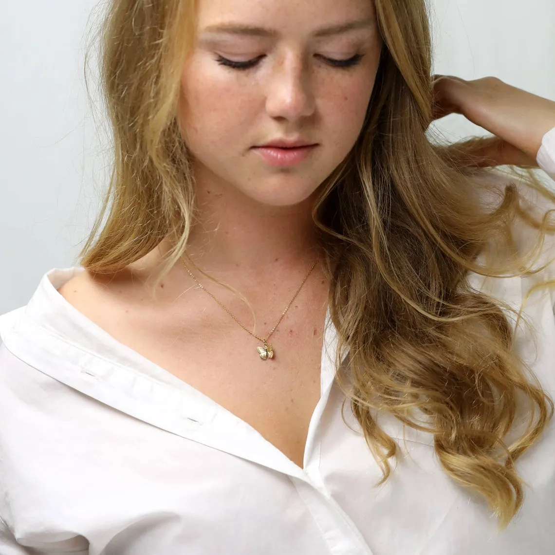 Butterfly Pendant Necklace sold by Mint & Lilly product image thumbnail 4