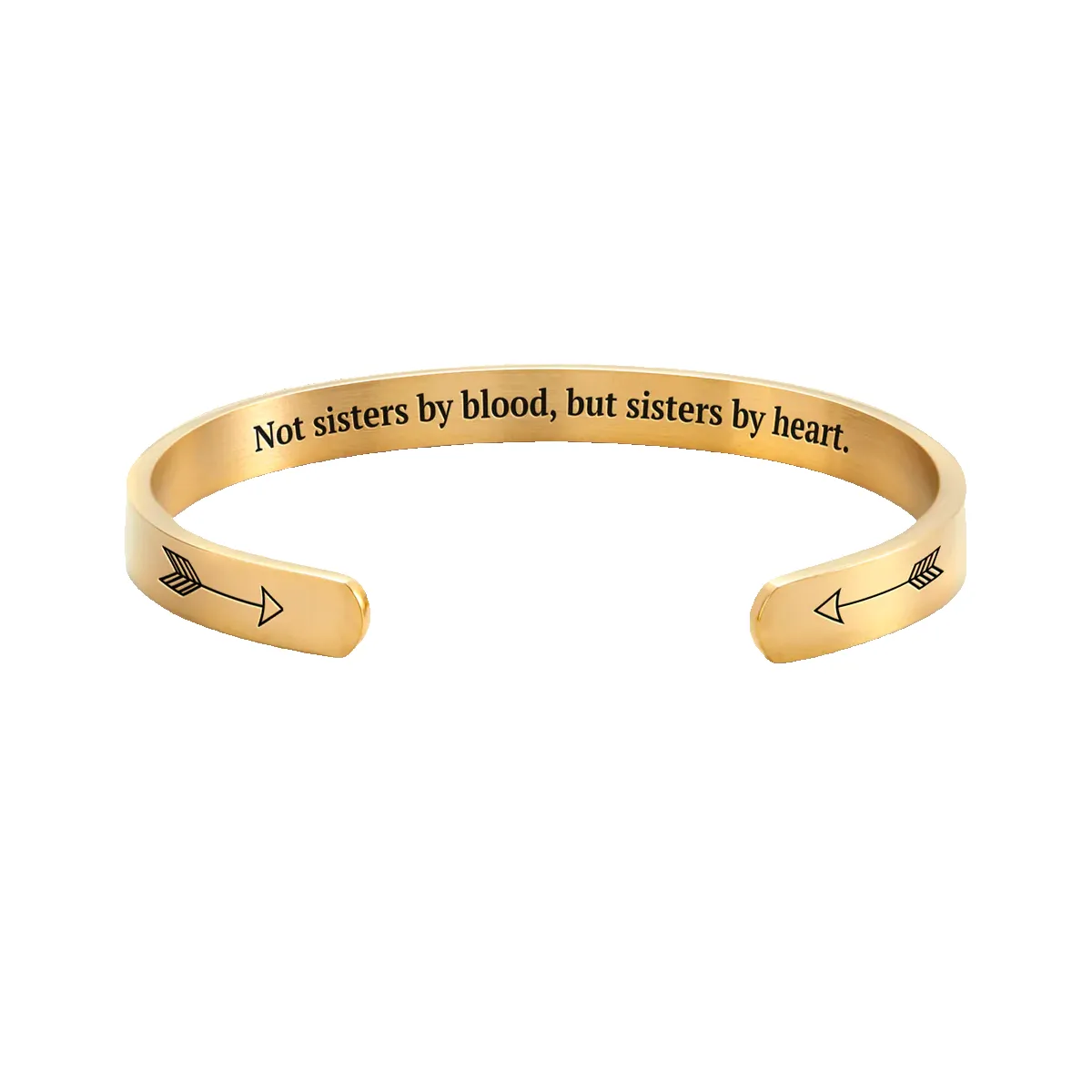 Not Sisters By Blood But Sisters By Heart Cuff Bracelet sold by Mint & Lilly product image thumbnail 4