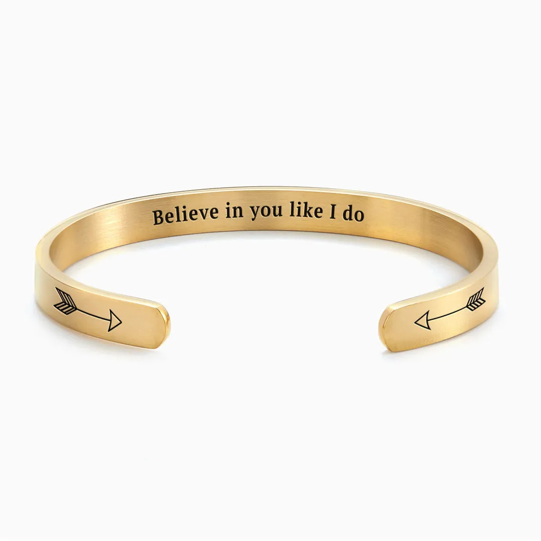 Believe in You Like I Do Cuff Bracelet sold by Mint & Lilly product image thumbnail 5
