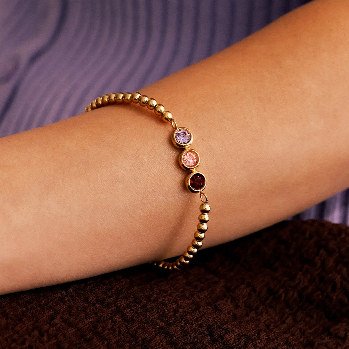 Personalized Birthstone Beaded Bracelet sold by Mint & Lilly product image thumbnail 4