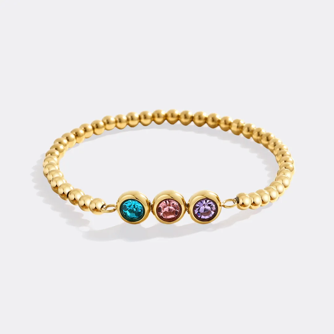 Personalized Birthstone Beaded Bracelet sold by Mint & Lilly product image thumbnail 3