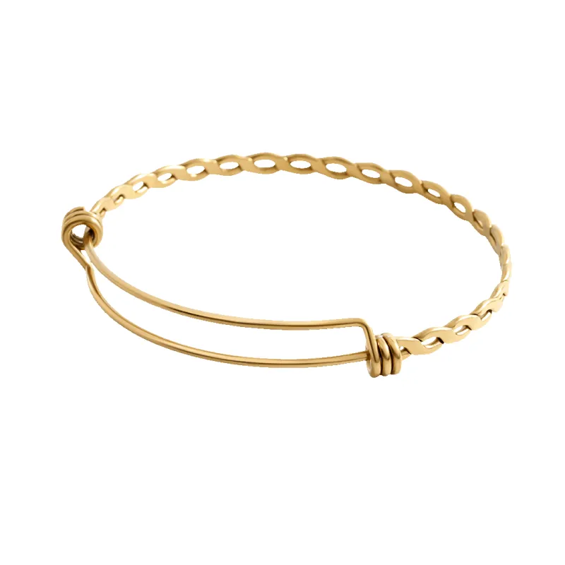 Dainty Adjustable Braided Bangle made by Mint & Lilly
