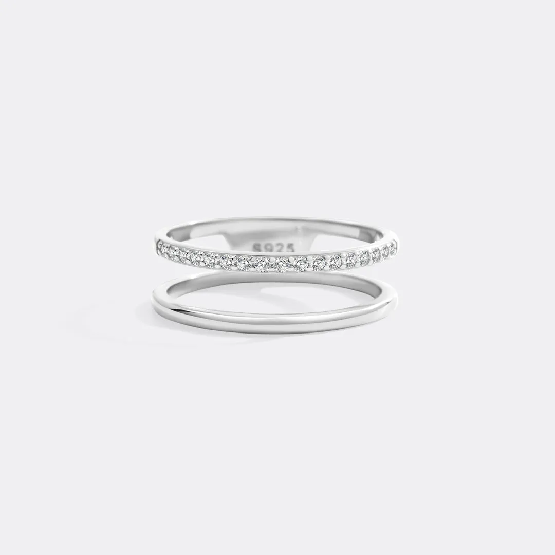 Double Band Pave Ring sold by Mint & Lilly product image thumbnail 4