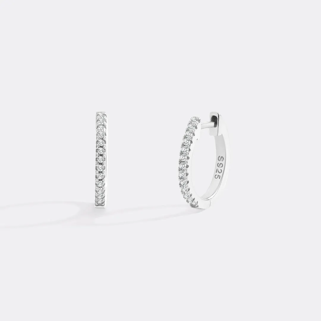 Small Dainty Pave Earring sold by Mint & Lilly product image thumbnail 5