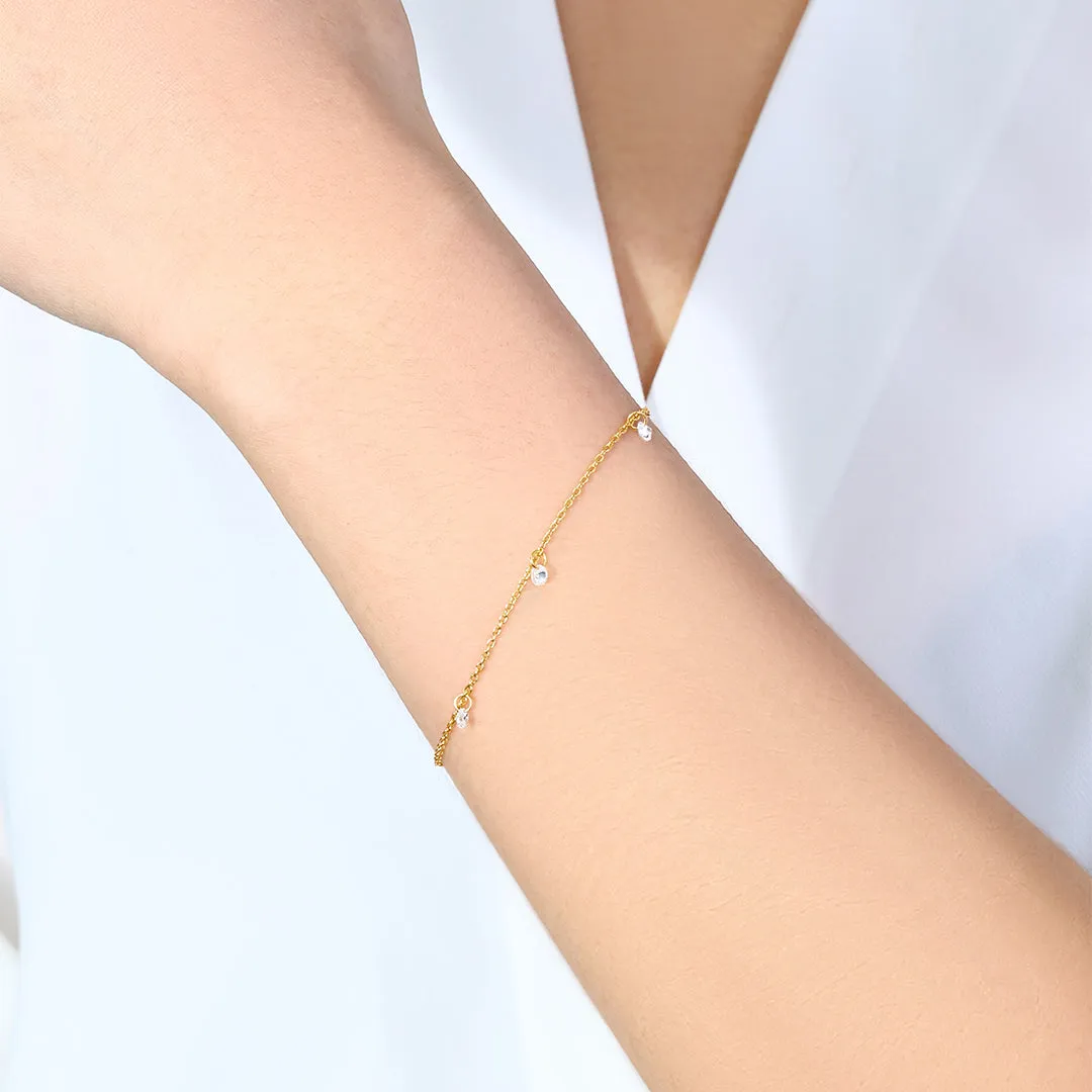 Dainty Diamond Station Bracelet sold by Mint & Lilly product image thumbnail 3
